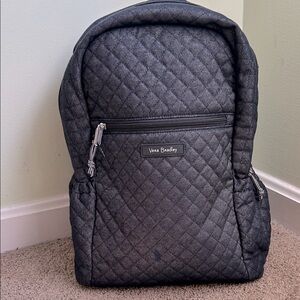 New Vera Bradley Dark Denim Quilted Backpack